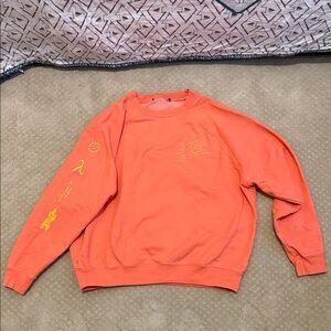 Love is Uninterrupted Crewneck Sweatshirt, Orange, Size M